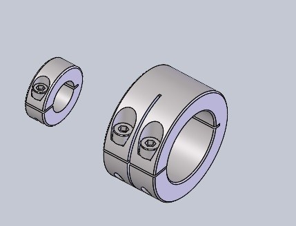 轴环.夹紧环.单开口的单宽和双宽-一个包含所有组合的solidworks文件缩略图